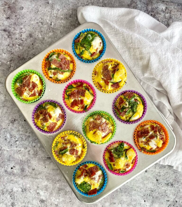 Turkey Bacon & Spinach Egg Cups