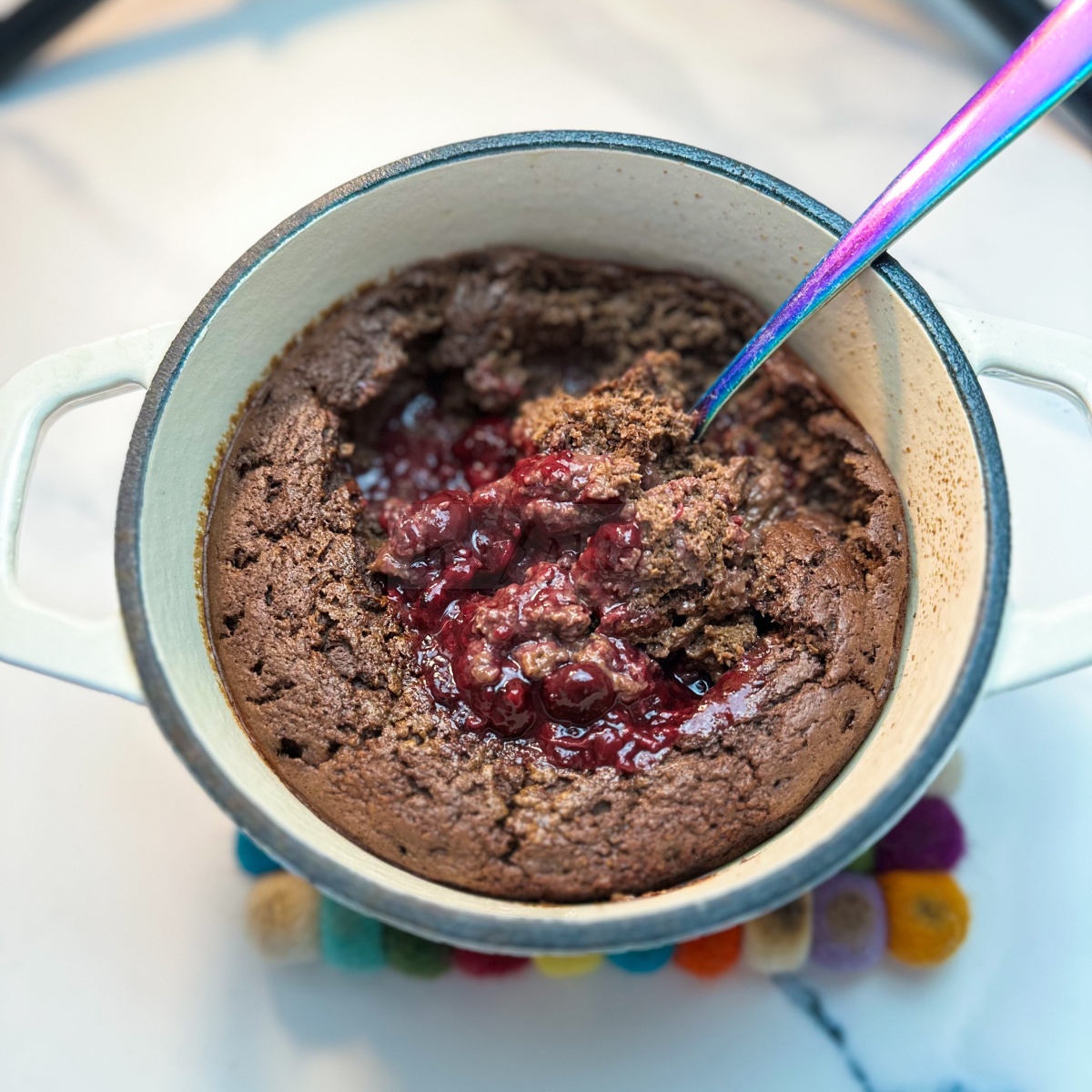 Chocolate Berry Baked Oatmeal Bowl